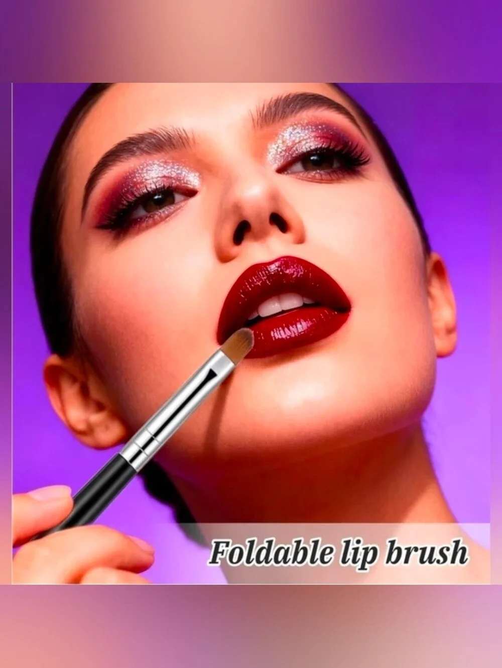 Travel Size Foldable Lip Makeup Brush BNIB
